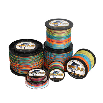 2000M 2187Yds Multicolor 6lb-100lb HERCULES PE Braided Fishing Line 4 Strands